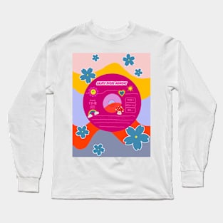 Positive Colorful  Flower Music CD Caver Long Sleeve T-Shirt